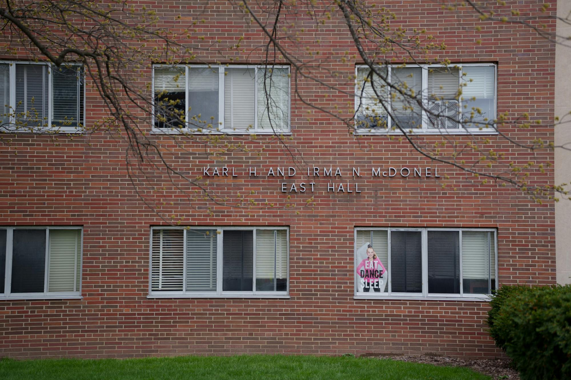 Outside of McDonel Hall, on May 4, 2022.