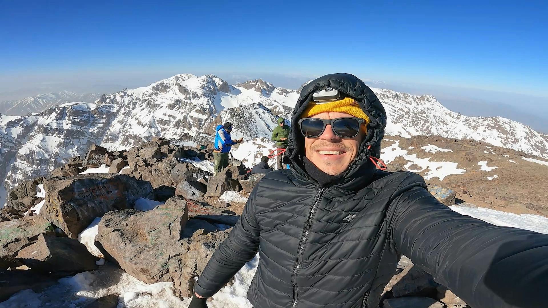 Woody Ellis during a hike on Mount Toubkal in Morocco. Media courtesy of Woody Ellis.