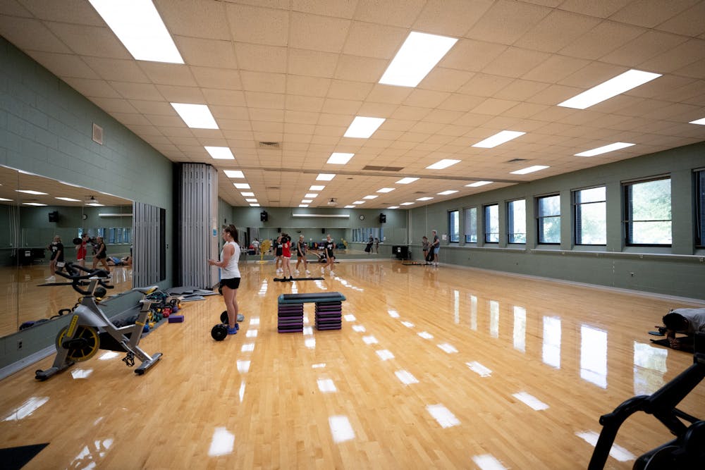 <p>Students at IM East Sports gym use the amenities on Sept. 7, 2022. ﻿</p>