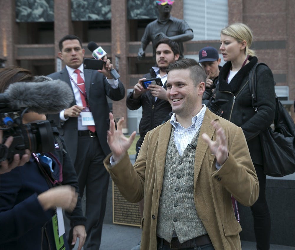 <p>Richard Spencer, a white nationalist, takes a brief tour of Texas A&amp;M campus before a speaking event at the Memorial Student Center on Dec. 6, 2016 in College Station, Texas.&nbsp;</p>
<p>Photo Courtesy: Ralph Barrera/Austin American-Statesman/Tribune News Service</p>