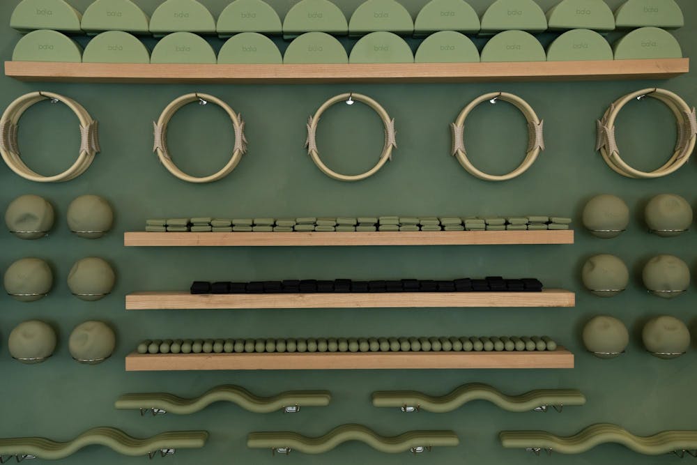 Equipment inside Recharged Pilates on June 12, 2025. 