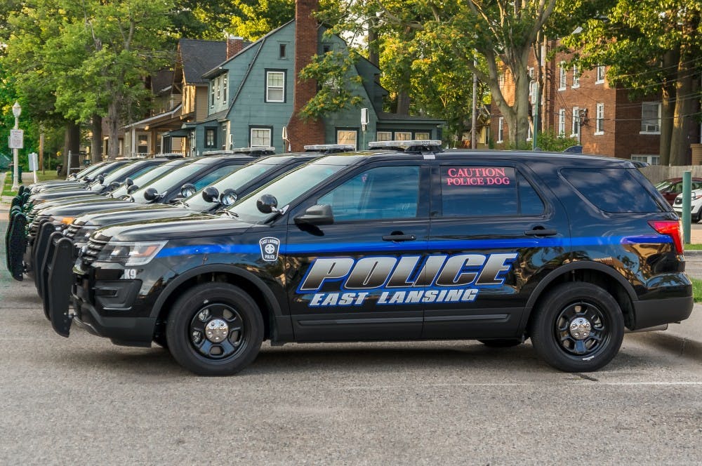 <p>An East Lansing police car is pictured on July 6th, 2017.</p>