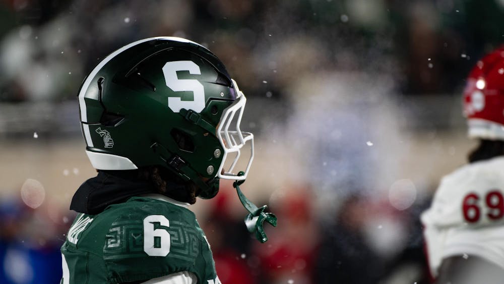 <p>MSU junior defensive back Ade Willie (6) at Spartan Stadium on Nov. 30, 2024.</p>