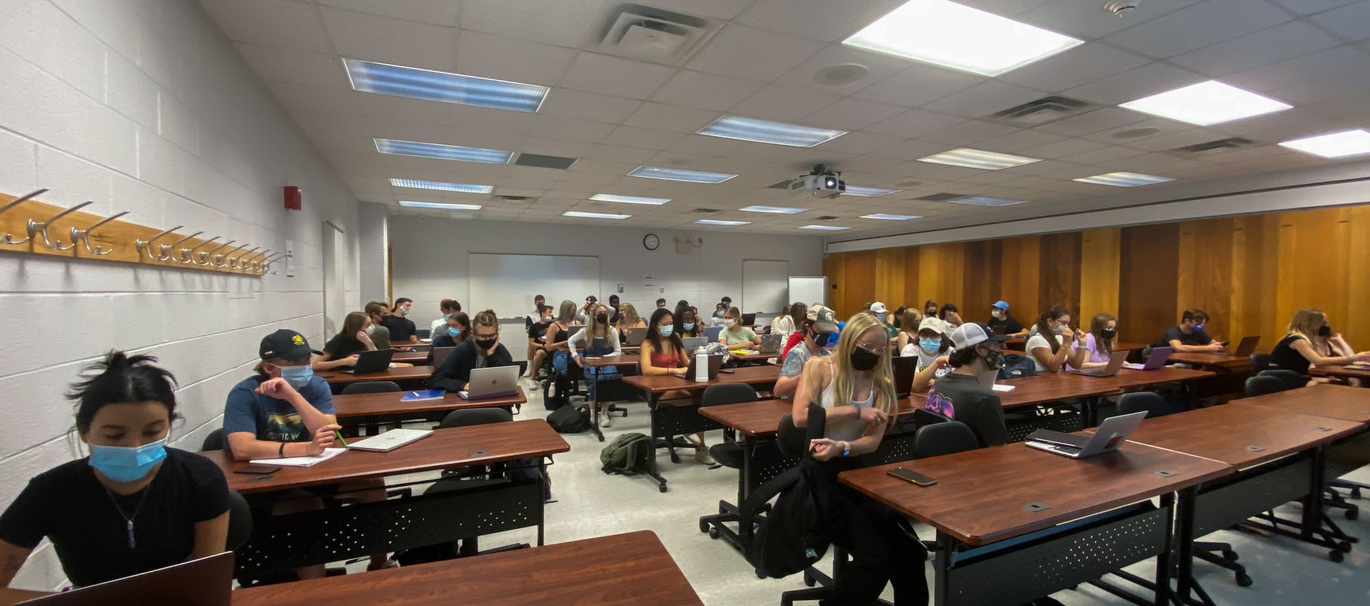 <p>Predominantly freshman course &quot;Creative Thinking&quot; being held in Michigan State&#x27;s Natural Resources building on Sept. 7, 2021.</p>