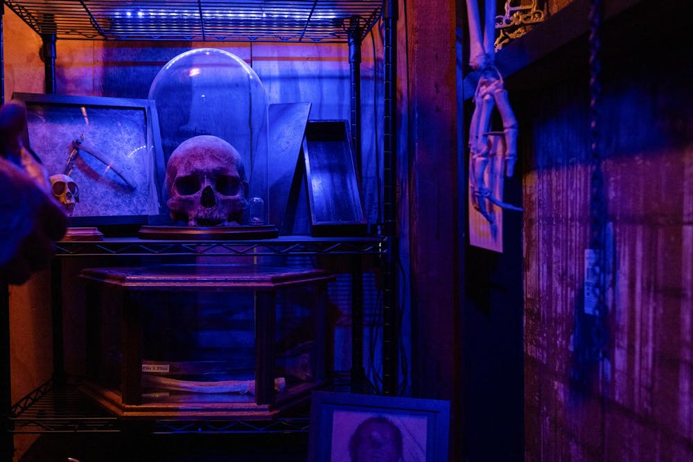 Human remains on display at the Otherside Paranormal & Mortuary Science Museum on Washington Ave, Lansing, MI, on Wednesday, Oct. 1, 2025. They use these remains to show and educate the community on the afterlife.