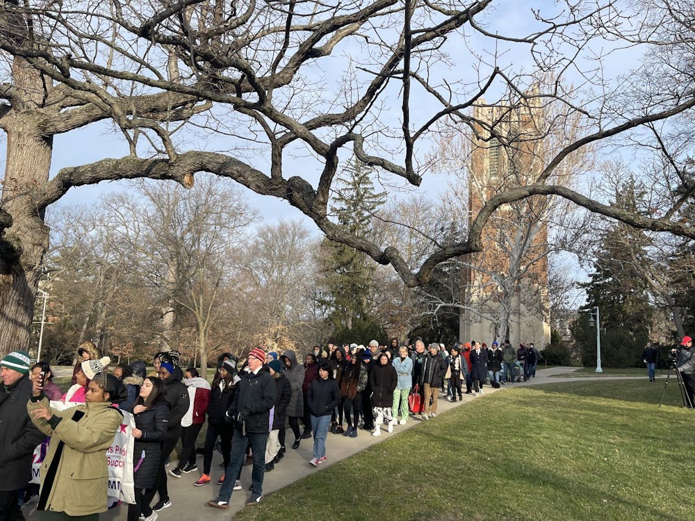 <p>Martin Luther King Jr. Day march outside of Beaumont Tower on Jan. 16, 2023.</p>