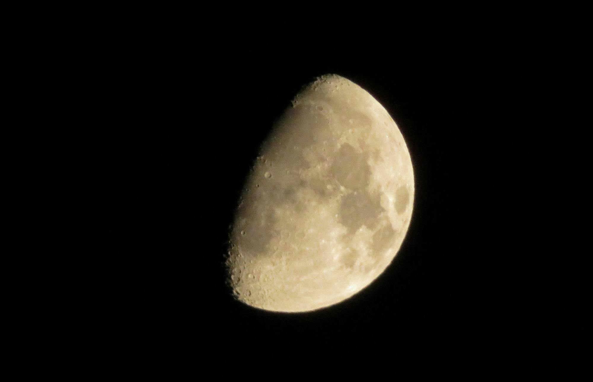 The moon in its waxing gibbous phase on Sept. 12, 2024. 