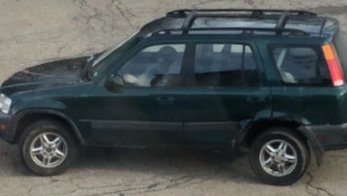 <p>The driver is the suspect in a larceny investigation. | Courtesy of the Lansing Police Department</p>