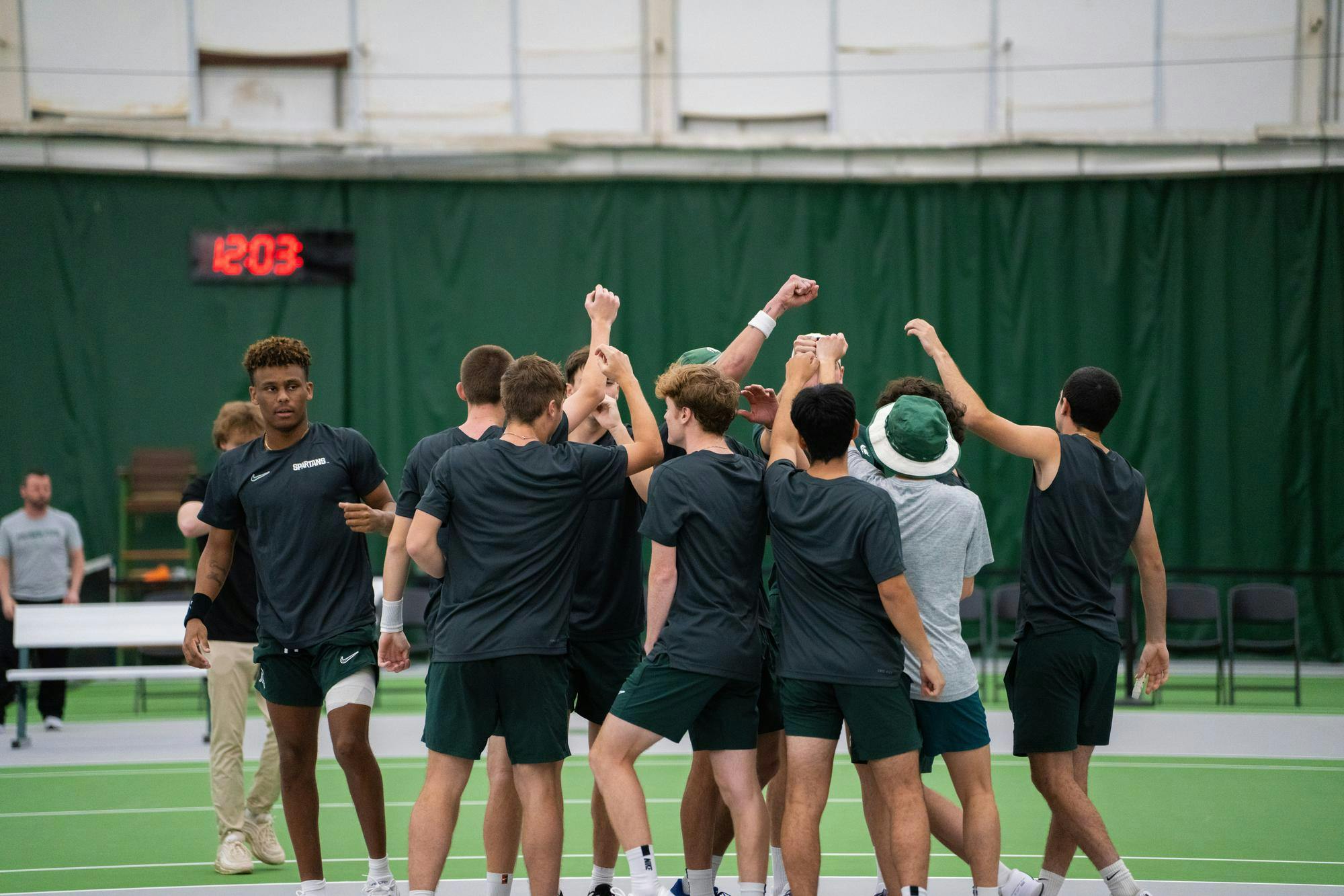 <p>The MSU men's tennis team held its match against the University of Michigan on Saturday, April 29, 2025. The team also honored the seniors on the team.</p>