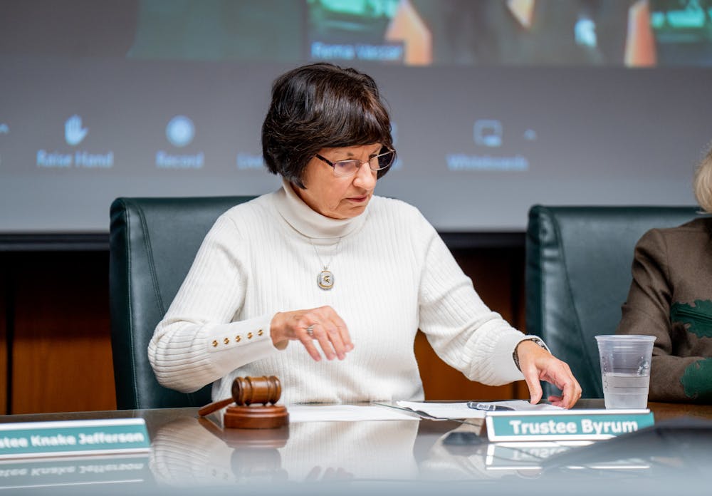 Board Chair Diane Byrum at the Board of Trustees special meeting on Oct. 31, 2022.