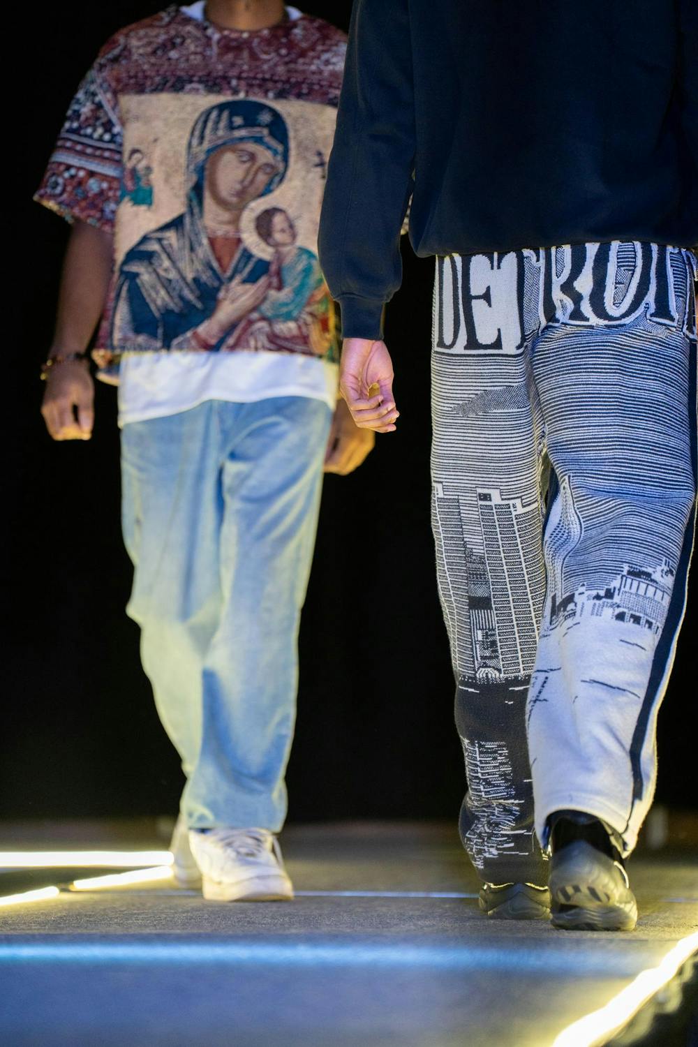 Models walk across the stage during N Crowd magazine’s fall fashion show at The Lansing Center on Dec. 8, 2024. N Crowd, a fashion magazine and non-profit organization for creatives at MSU, holds a fashion show every semester.
