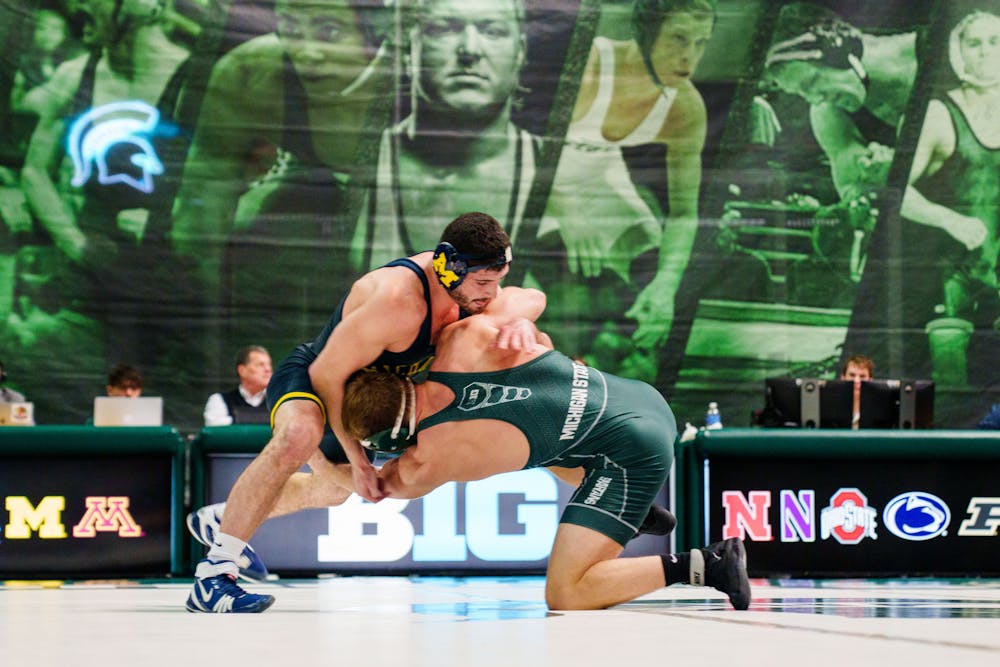 <p>Michigan State Univesity wrestling hosted University of Michigan on January 13, 2023 at Jenison Fieldhouse. The Spartans fell to the Wolverines 25-10.</p>