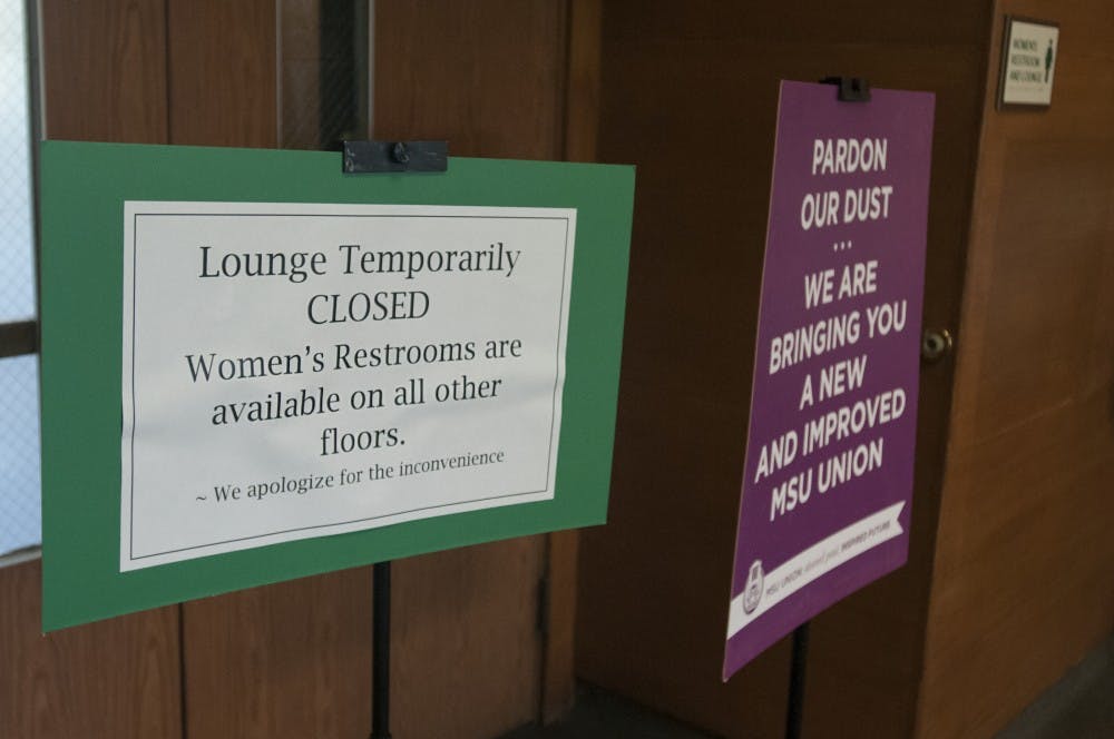 The outside of the Union's Women's Lounge on July 18, 2016 in the MSU Union. The lounge is scheduled to reopen in August.