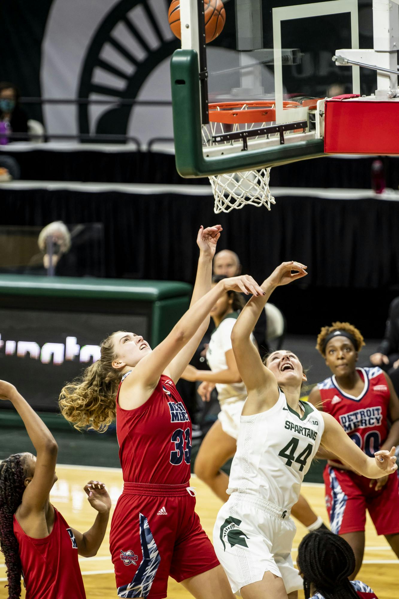 <p>MSU women&#x27;s basketball goes up against Detroit Mercy in their second game of the season Dec. 2, 2020.</p>