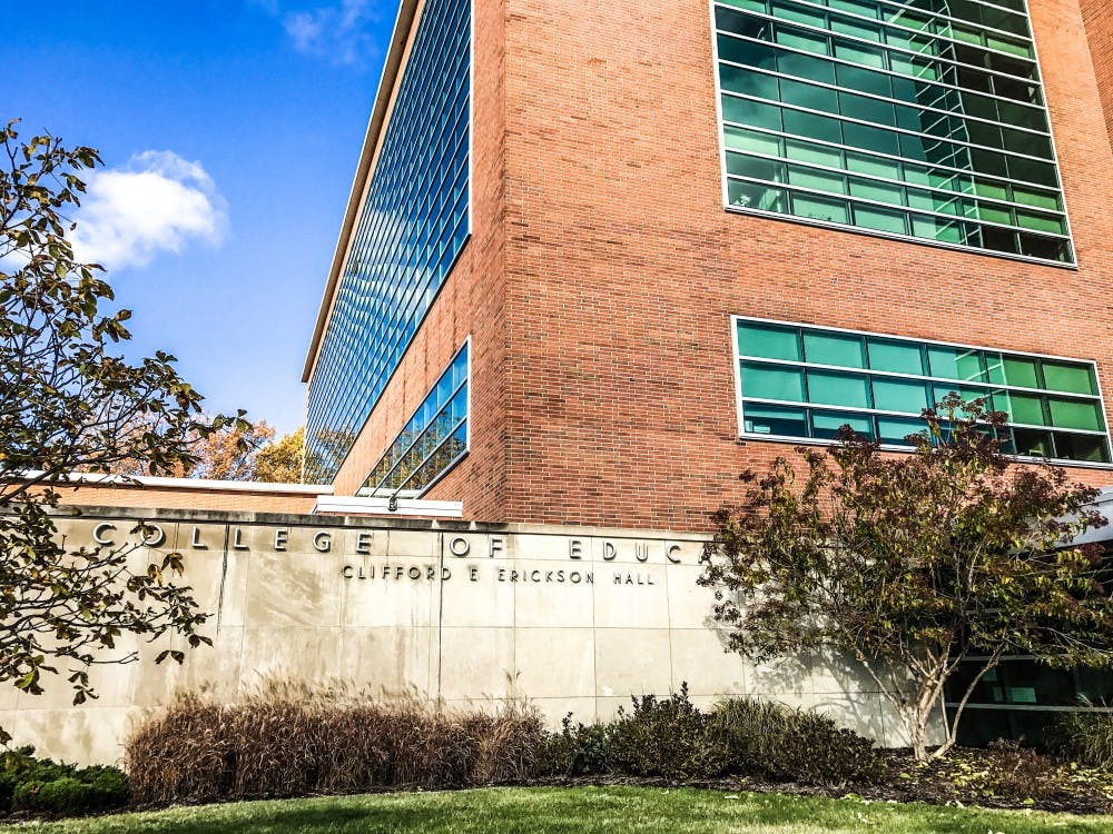 <p>Erickson Hall is home to the MSU College of Education, pictured on Nov. 6, 2017. </p>