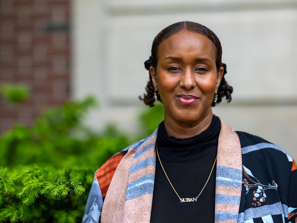<p>Suban Nur Cooley, assistant professor in the MSU Department of African American and African Studies is Lansing's next Poet Laureate, photographed at North Kedzie Hall in East Lansing, Mich., on Wednesday, May 20, 2026.</p>