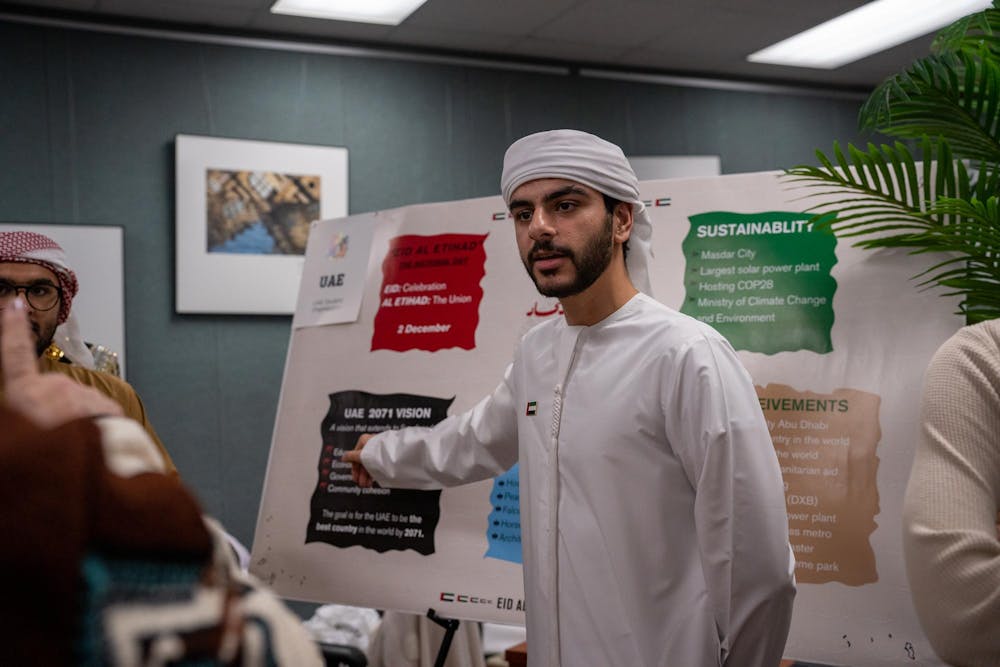 The UAE Student Organization hosted a table at the Global Festival in the International Center on Nov. 16, 2024.