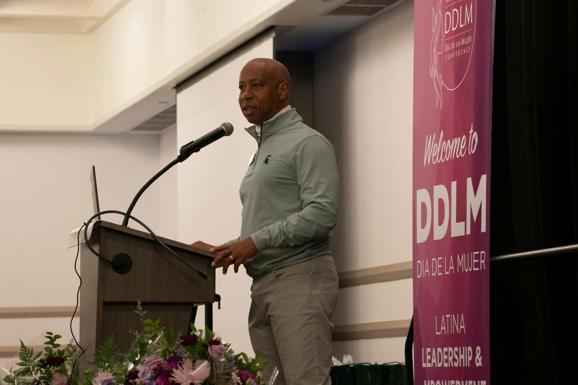 <p>MSU Vice President Vennie Gore at the Dia De La Mujer Conference on April 16, 2022, at the Kellogg Center. </p>