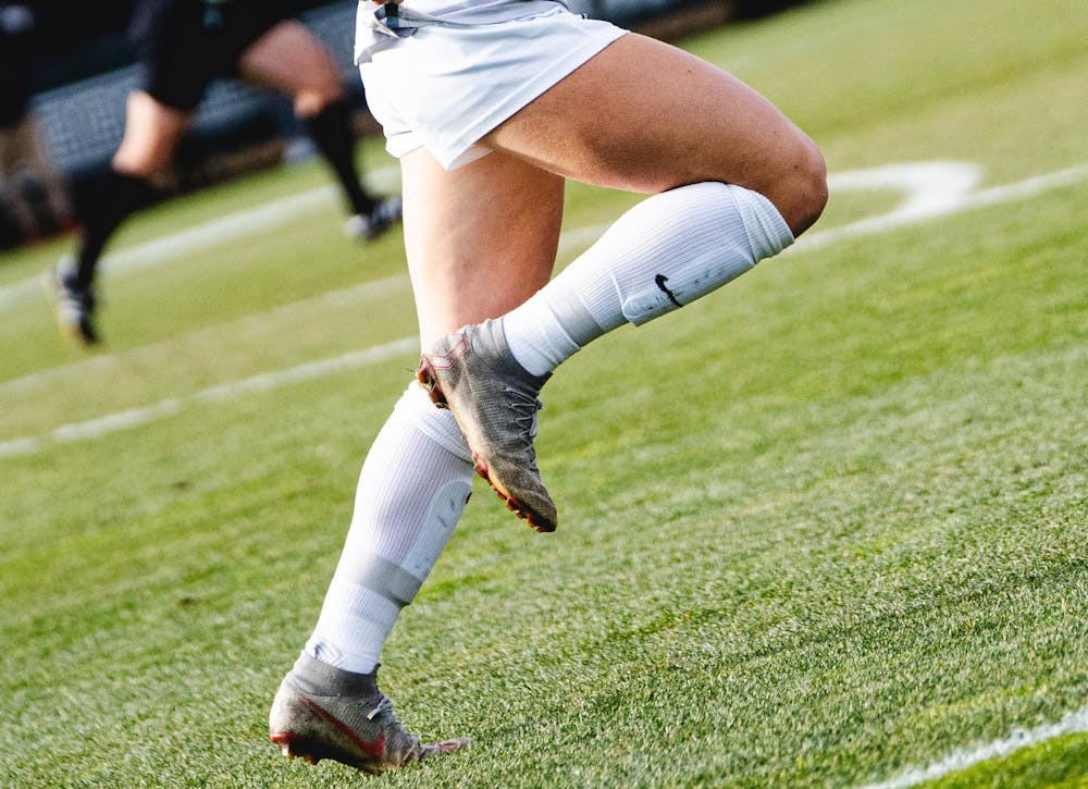 <p>MSU junior defender Ella Janz (22) runs down the field at the DeMartin Soccer Stadium in East Lansing, MI, on Nov. 23, 2025.</p>