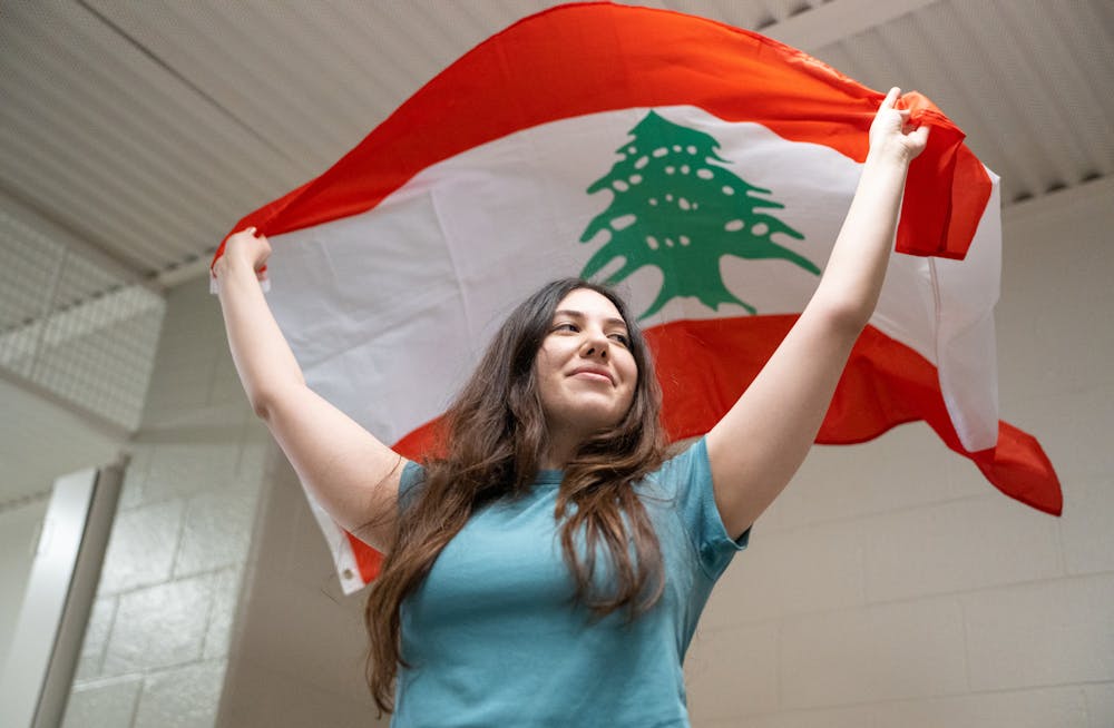 <p>Lebanese Student Association E-Board President, Rahaf Ahmad pictured at IM West on March 18, 2023.</p>