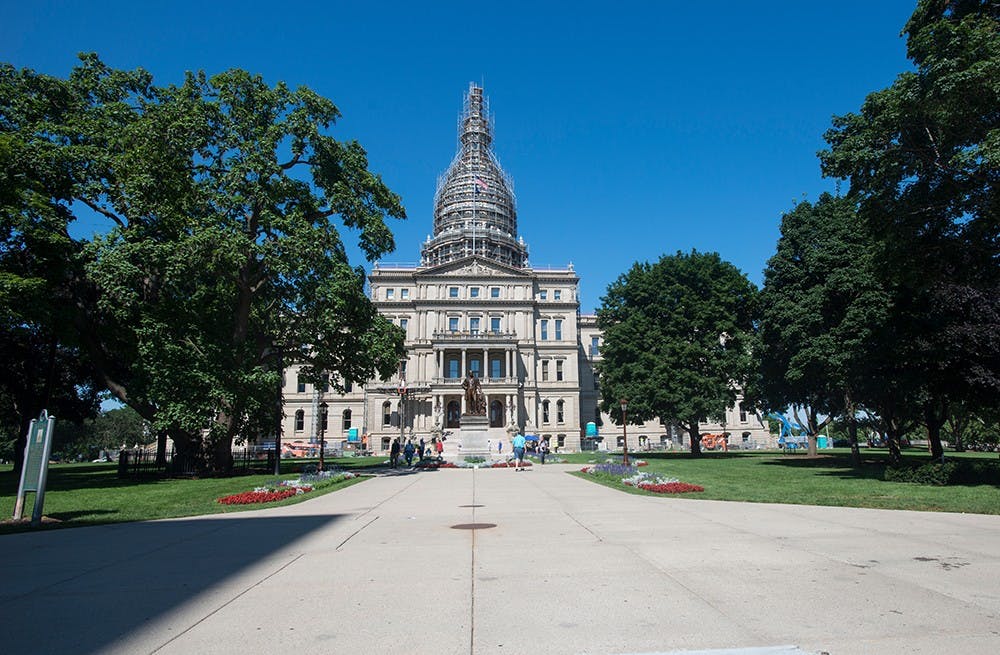 <p>The restoration of the Capitol building has a budget of approximately $6.5 million. The Christman Company also completed restorations on the building in the 1960s and from 1988-1992. Catherine Ferland/ The State News</p>