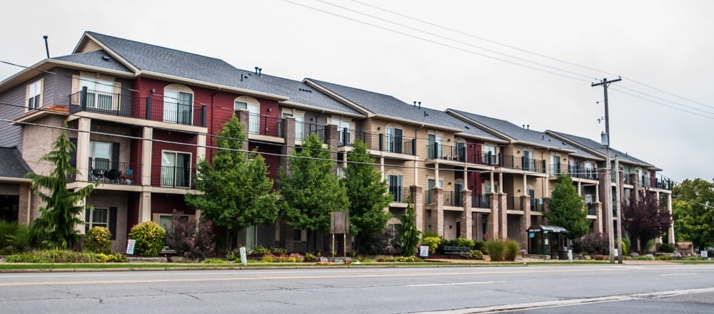 The Waterbury Place apartments are pictured on Sept. 30, 2018 at East Lansing, Mi.