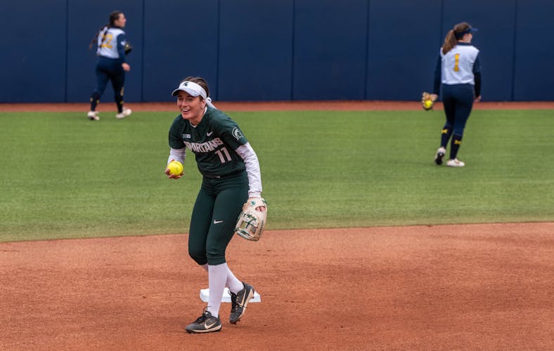 Michigan State Softball at Michigan - 4/14/21 - The State News