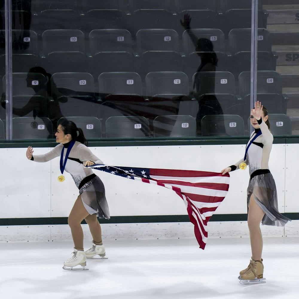 Forte of Boston wins the Nations and Gold Cup in the Theater on Ice 2026 competition at the Munn Ice Arena in East Lansing, Mich., on April 26, 2026. 