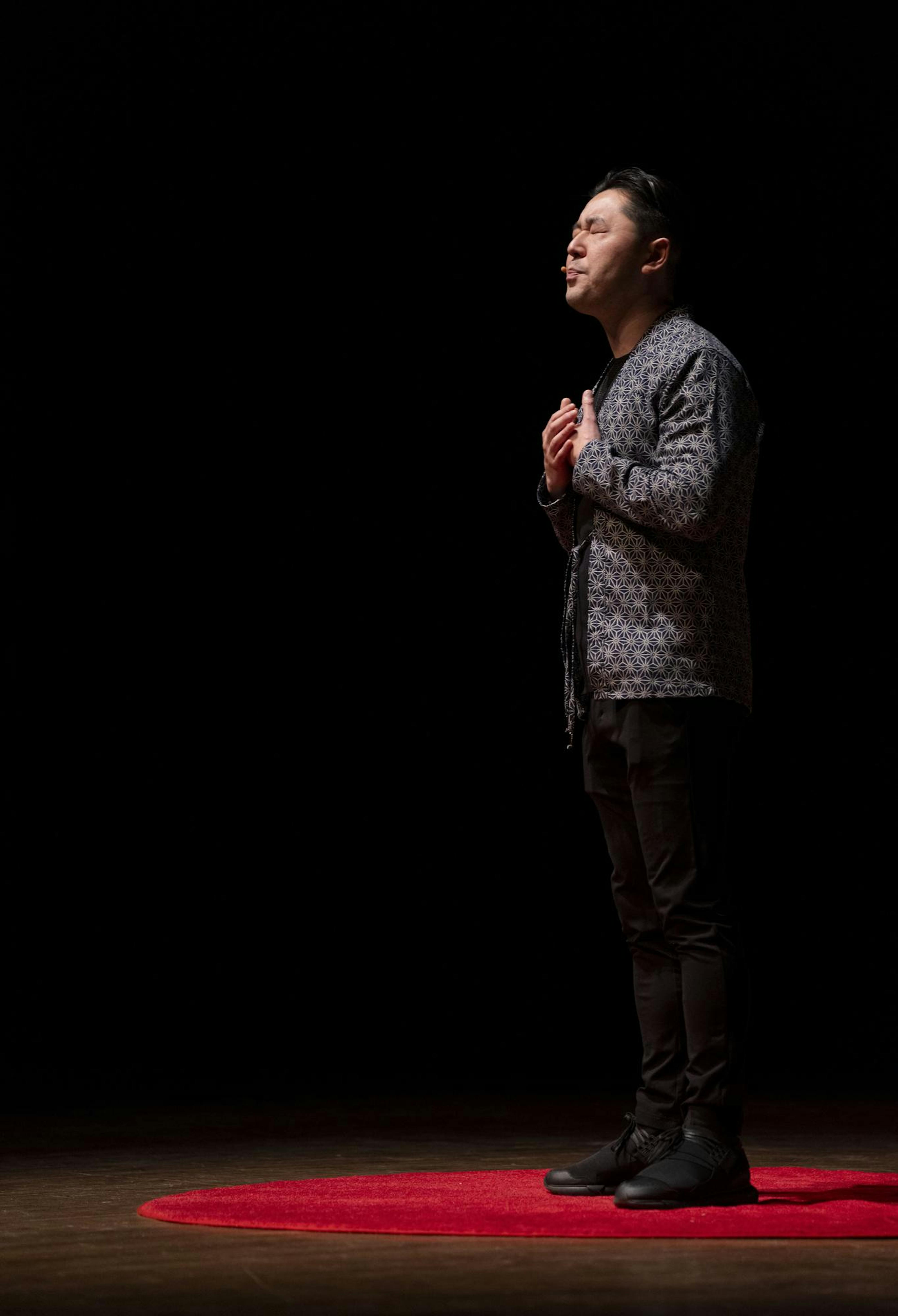 <p>Masaki Takahashi performs an original poem at the 11th annual TEDxMSU conference in the Wharton Center on March 23, 2025. Takahashi's poem discussed his relationship to his name, speaking to the importance of learning and knowing people’s names.</p>