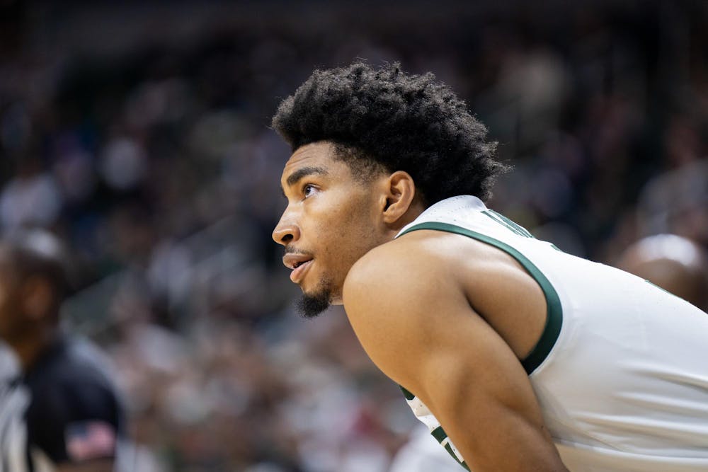 <p>MSU Junior Guard Jaden Akins (3) waits to inbound the ball during play against Georgia Southern at the Jack Breslin Student Events Center on Nov. 28, 2023.</p>