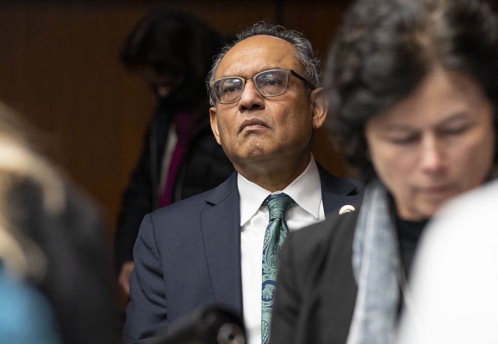 <p>Former Broad Business College Dean Sanjay Gupta during the Board of Trustees meeting on Friday, Dec. 16, 2022 at the Hannah Administration Building. </p>