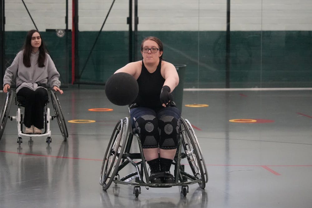 <p>One form of adaptive sports on campus is trasketball, where students use trash cans instead of hoops. Students got into teams and competed against each other on Oct. 5th, 2024. Adaptive Recreation is a program through MSU Recreational sports to give everyone a chance to play team sports such as basketball, pickleball, and volleyball.</p>