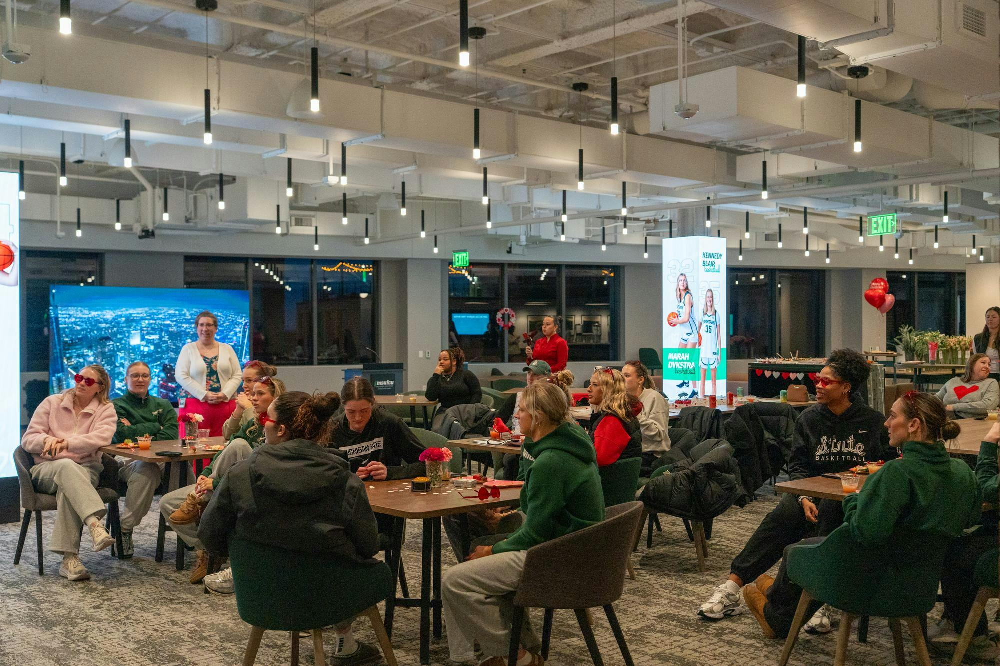 MSUFCU hosted a Galentine’s event for women athletes at the MSUFCU building on Feb. 9, 2026.