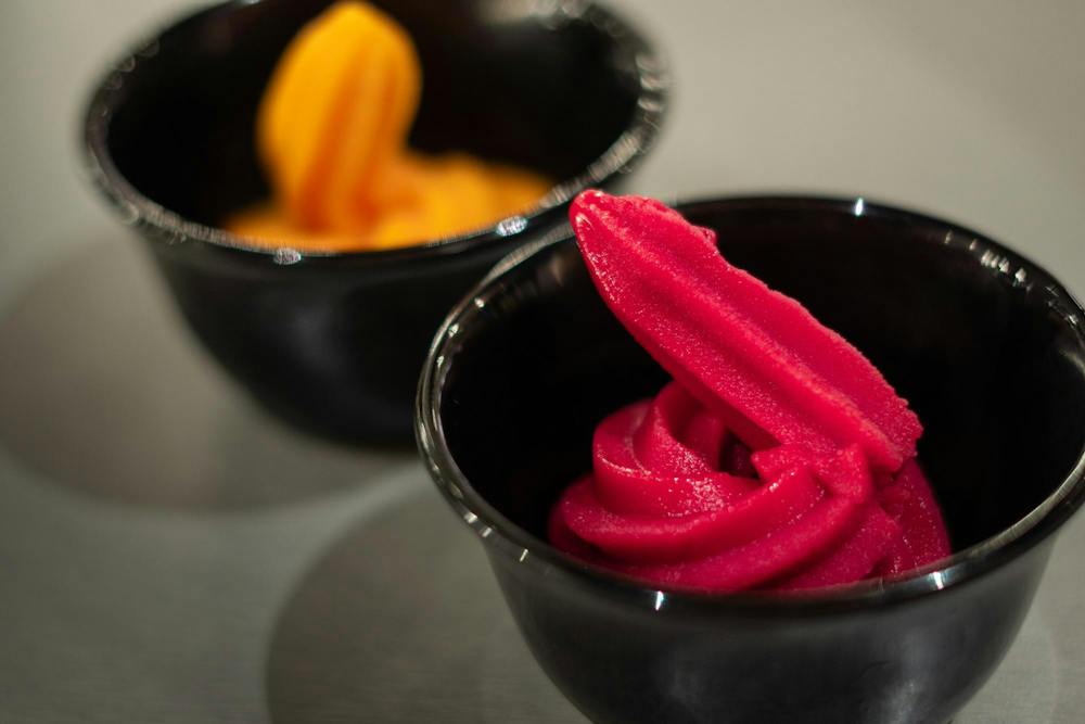 <p>The Pomegranate (front) and Orange (back) Dole Whip served at Owen Hall in East Lansing, Mich., on Tuesday, September 15, 2026.</p>