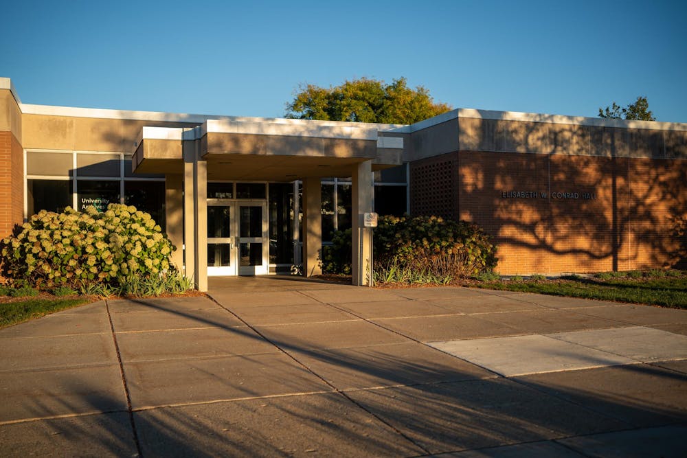 Conrad Hall is shown in East Lansing, Mich.