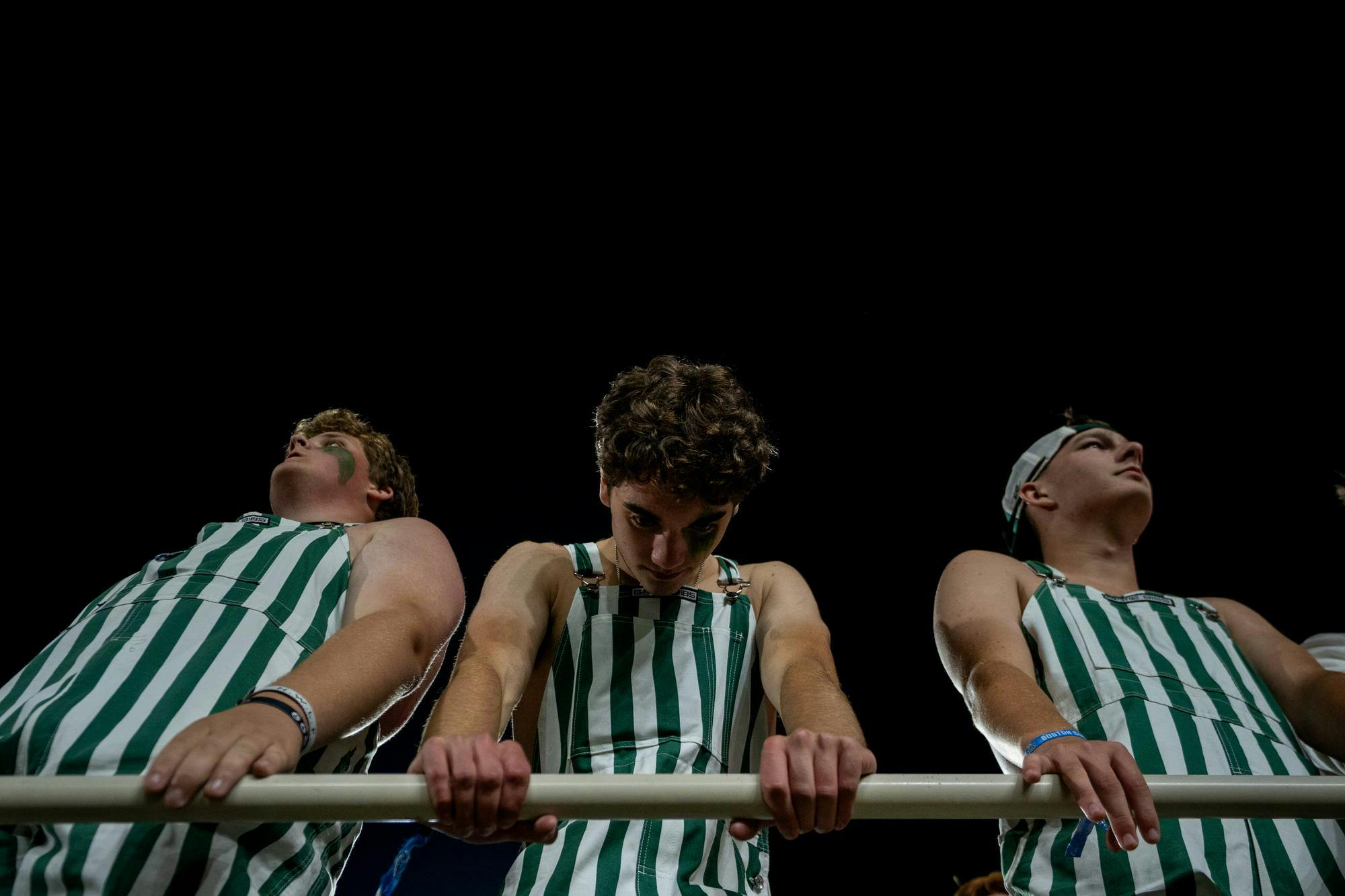 <p>Fan in disbelief after the overtime call during the Michigan State University versus Boston College football game at Spartan Stadium in East Lansing, Michigan on Sept. 6, 2025.</p>