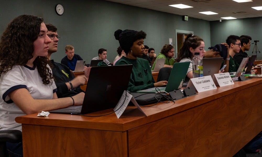 ASMSU representatives attending a general assembly meeting on Feb. 28, 2019.