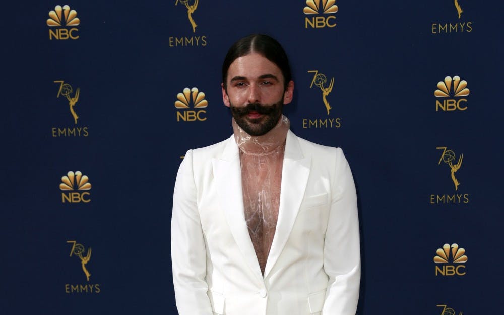 Jonathan Van Ness arrives at the 70th Primetime Emmy Awards at the Microsoft Theater in Los Angeles on Monday, Sept. 17, 2018. Photo courtesy Tribune News Service.