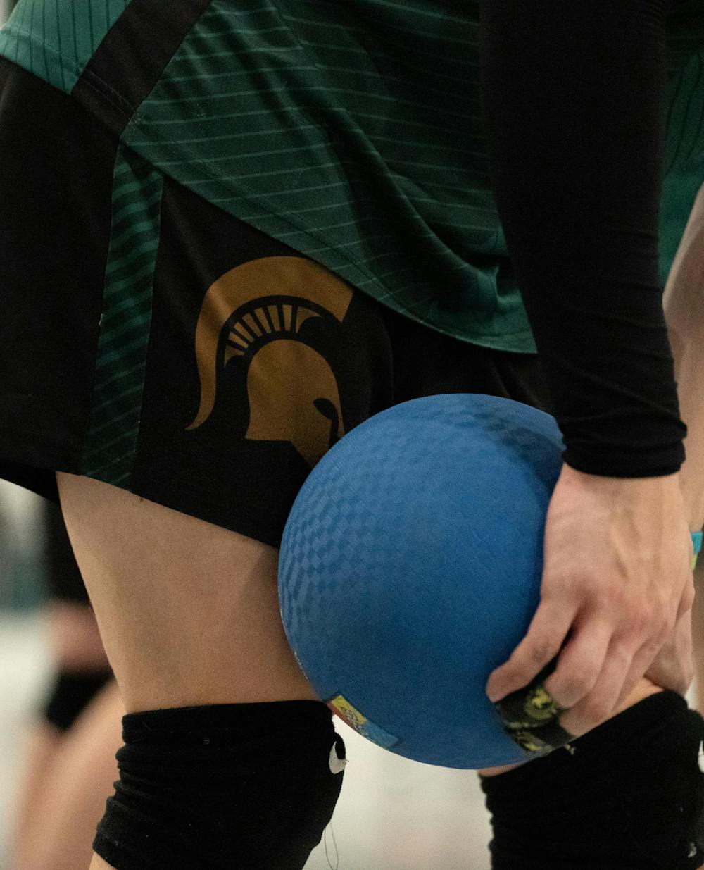 Michigan State University’s club dodgeball team competes in the 2026 Michigan Dodgeball Cup at Demonstration Hall on Feb. 21, 2026.