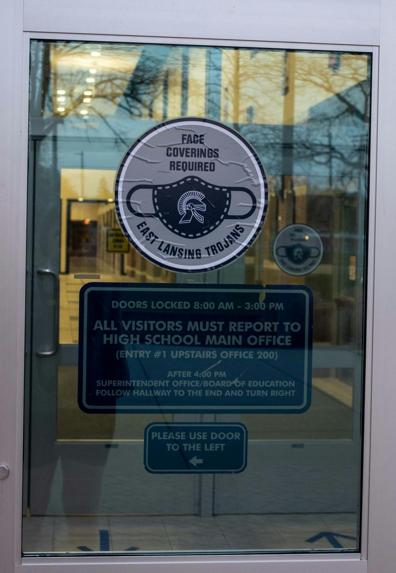 East Lansing High School will transition to remote learning starting April 12 due to the rising COVID-19 cases in the state of Michigan. Shot on April 9, 2021.