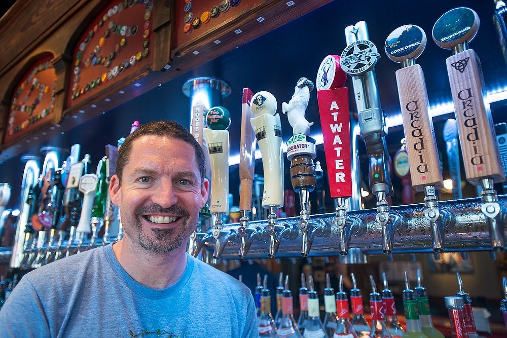 	<p>Mark Sellers, the owner of HopCat, 300 Grove Street, poses for a portrait Aug. 28, 2013, in the recently opened East Lansing location. Sellers is an <span class="caps">MSU</span> alumnus. Julia Nagy/The State News</p>