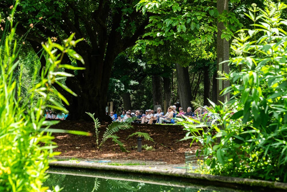 <p>The crowd of the Music and the Garden event in the W.J. Beal Botanical Garden in East Lansing, Mich., on June 28, 2026.</p>