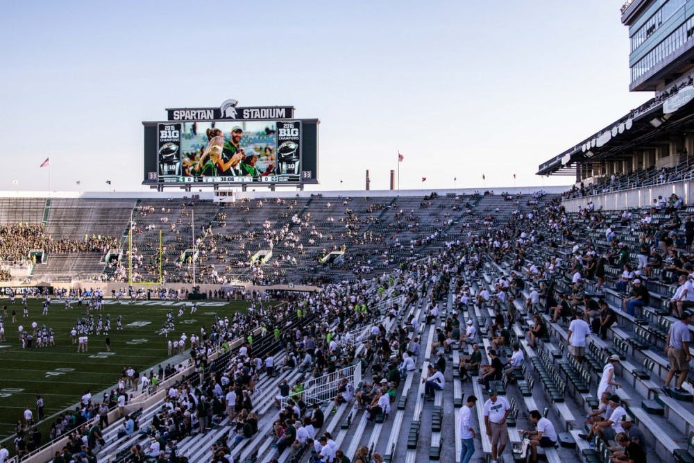 <p>Pictured is Spartan Stadium before the game against Utah State Aug. 31, 2018.</p>