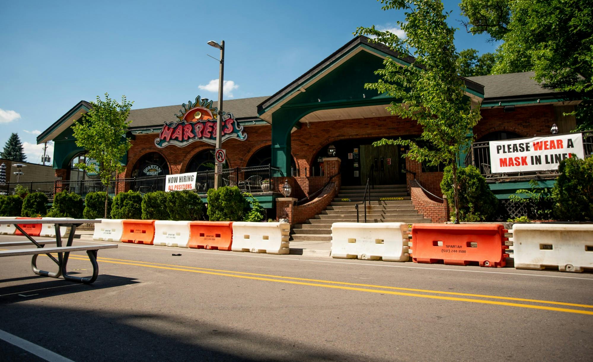 <p>Harper&#x27;s Restaurant and Brewpub pictured on June 30, 2020, after being closed due to links to a number of COVID-19 cases.</p>