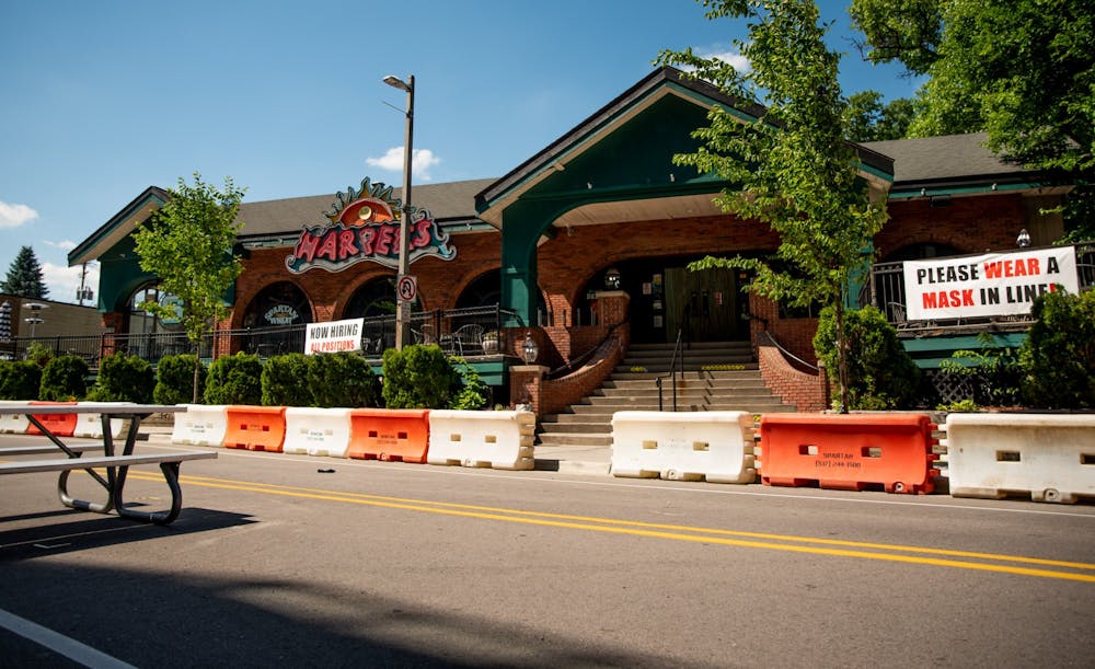 <p>Harper&#x27;s Restaurant and Brewpub pictured on June 30, 2020, after being closed due to links to a number of COVID-19 cases.</p>