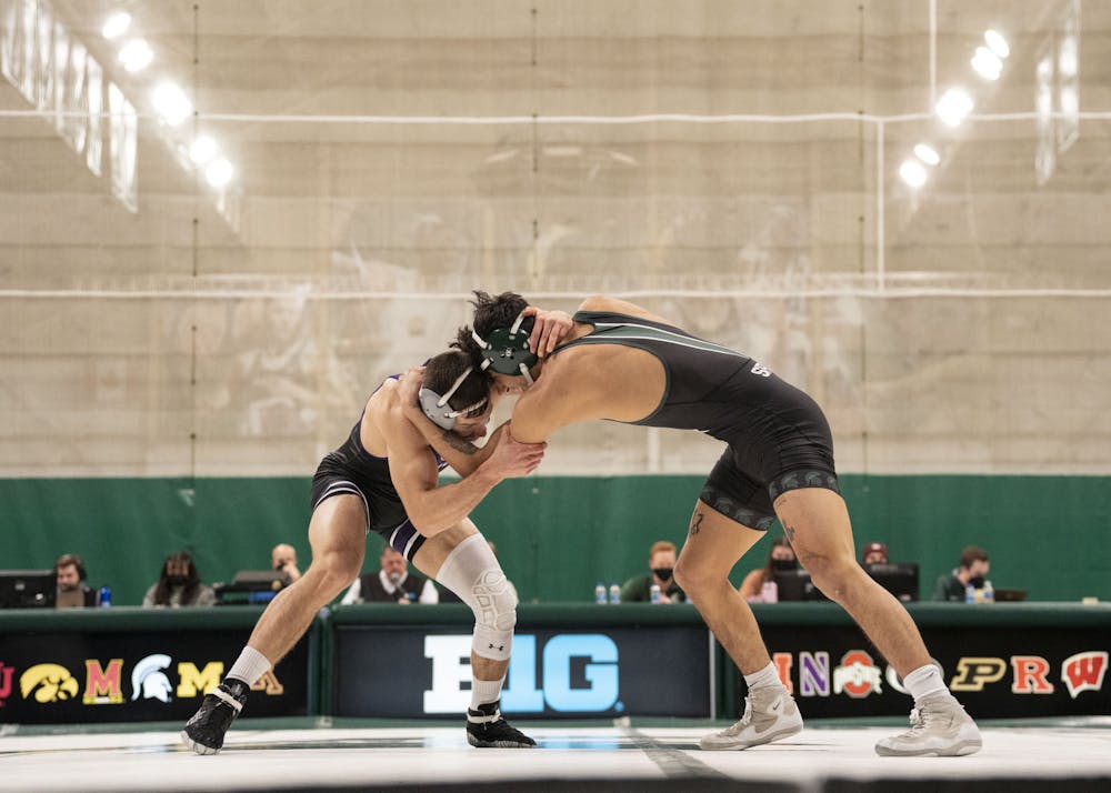 The Michigan State Spartans took on the Northwestern Wildcats at Jenison Field House on Friday, Feb. 11, 2021. 