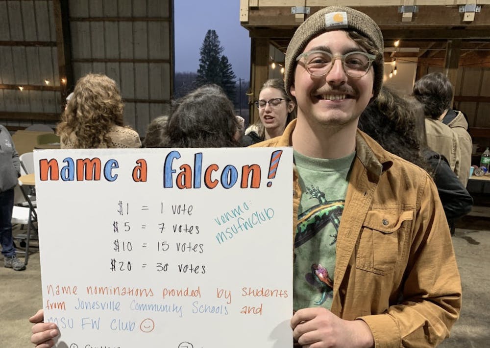 <p><span style="background-color: rgb(248, 248, 248); color: rgb(29, 28, 29);">Fisheries and wildlife senior Endi Piovesana at the MSU Fisheries and Wildlife Club's Chili Cookoff on March 31, 2023.</span></p>