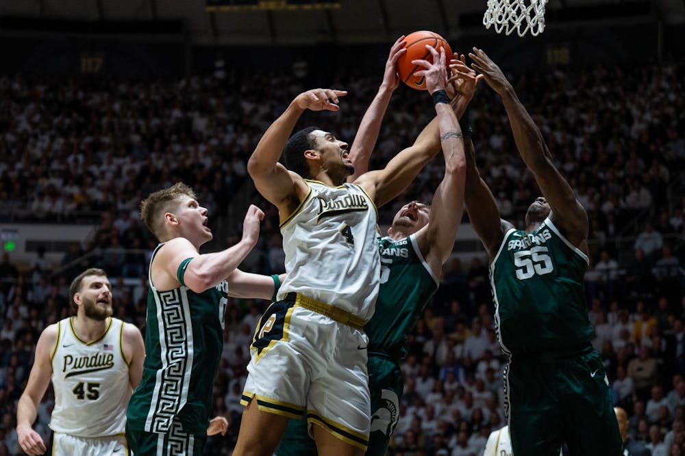 Michigan State vs. Purdue University at Mackey Arena in West Lafayette, Indiana on Thursday, Feb. 26, 2026. MSU won 76-74. 