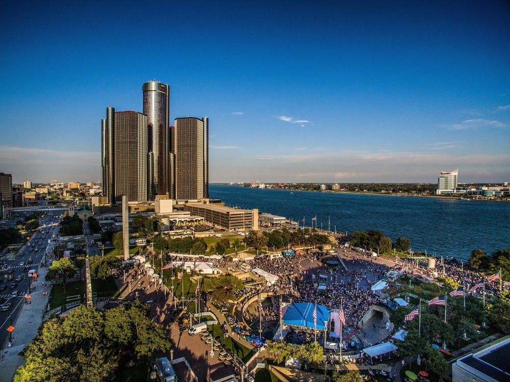 The skyline of Detroit is pictured. Photo courtesy of Vito Palmisano/Detroit Convention and Visitors Bureau

