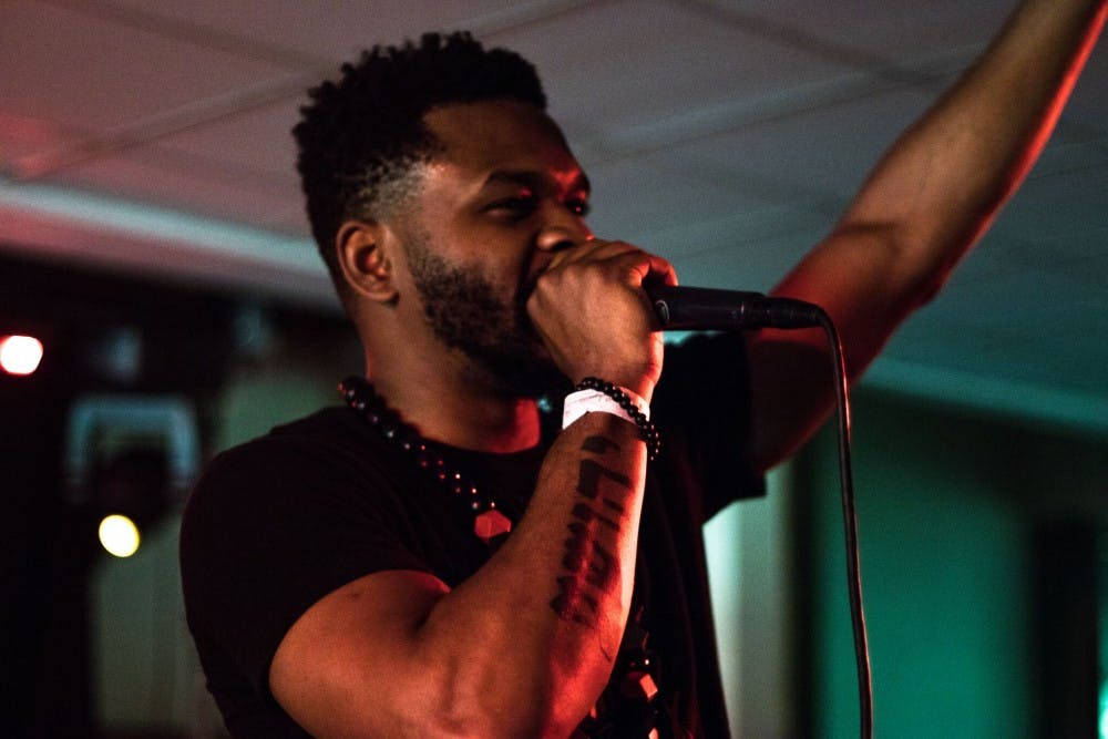 <p>Jahshua Smith performing at 2017 Bled Fest. Photo courtesy of Impact 89fm Radio and Jake Pawloski.</p>